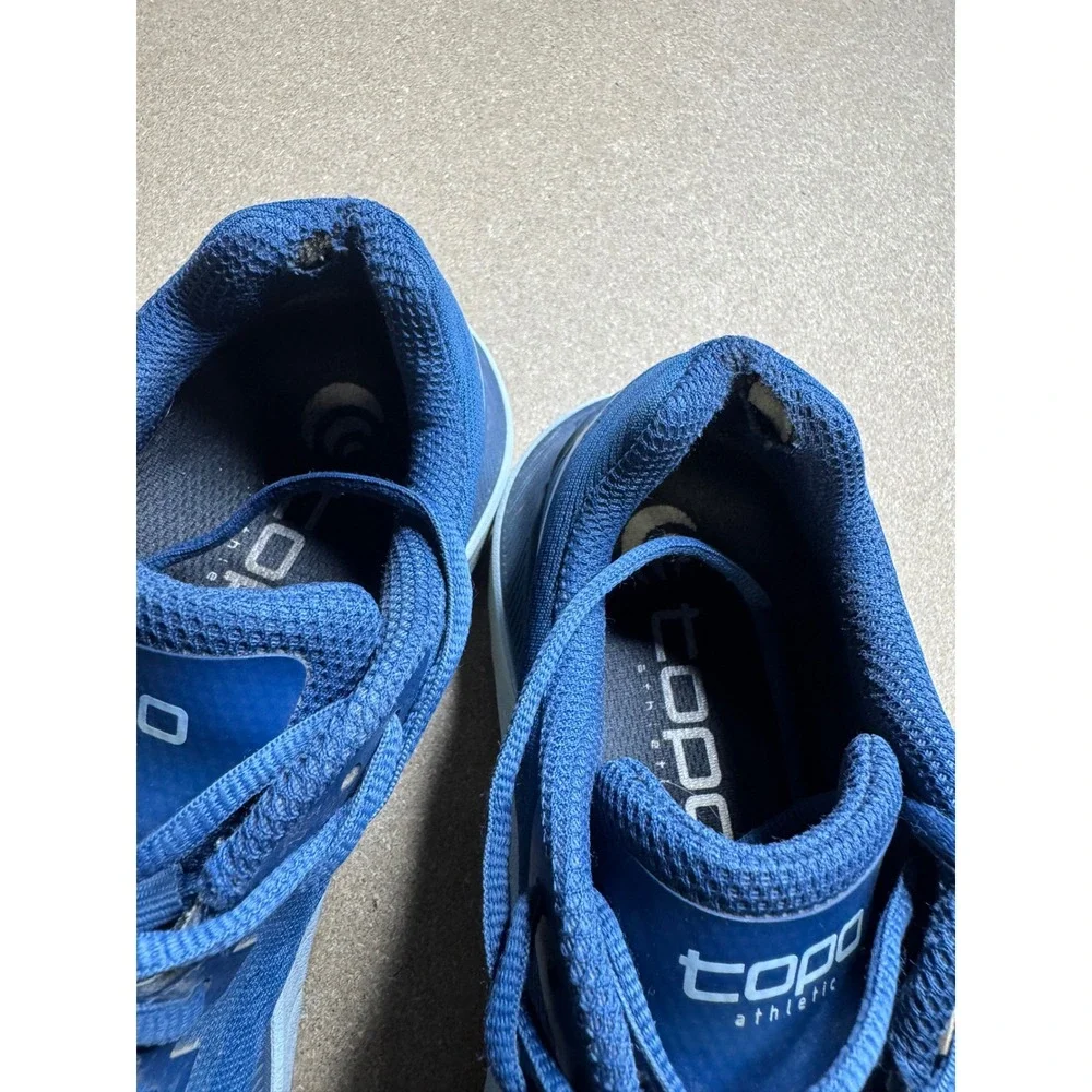 Topo Athletic Ultraventure 3 Navy Blue Trail Running Shoes Womens 9.5 Vibram